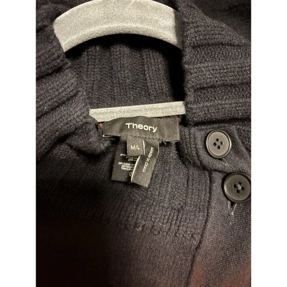 THEORY Palomina Plumose Knit Poncho Sweater - Picture 7 of 7